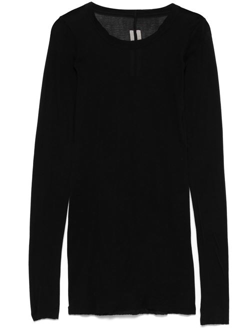 Forever rib ls t in black mini rib jersey RICK OWENS | RP01E7202MR09